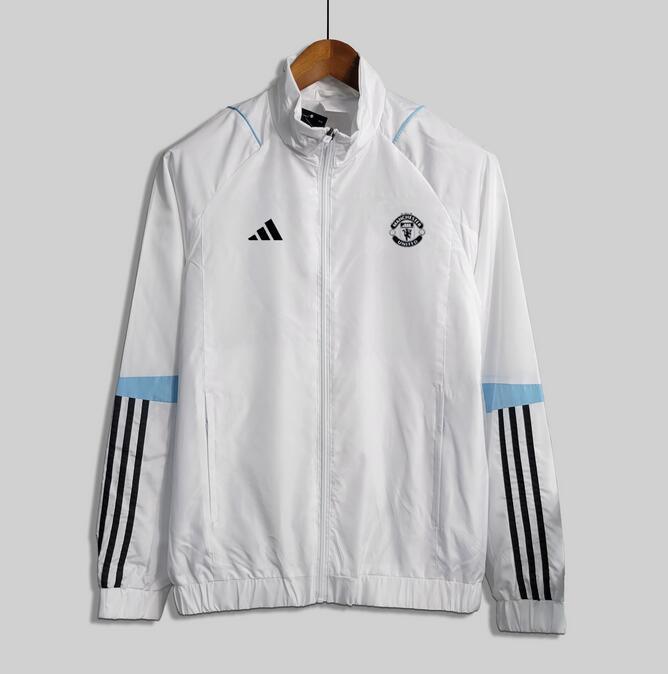 Manchester United Windbreaker Hoodie Jacket White 2023/24